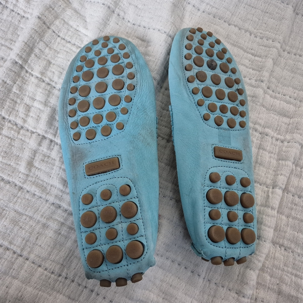Coach Nadia Leather Loafers Blue Size 7.5 - Picture 4 of 8